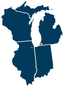 map of Lake Region Conference area